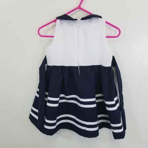 Bonnie Baby Blue and White Dress Size 12 Months. Bloomers size 18 months. - Picture 2 of 8